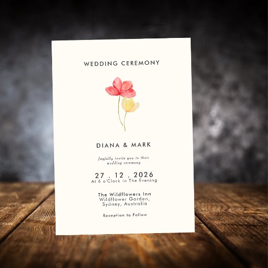 Kühne Blumenblüten Hochzeitseinladungen Einladung