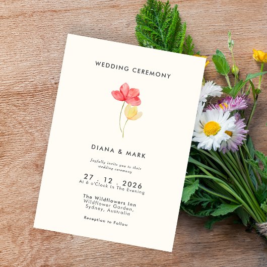Kühne Blumenblüten Hochzeitseinladungen Einladung