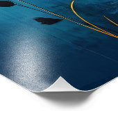 Kühne Blumenkunst mit Abstrakter Blume Fotodruck (Ecke)