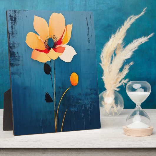 Kühne Blumenkunst mit Abstrakter Blume Fotoplatte (Seite)