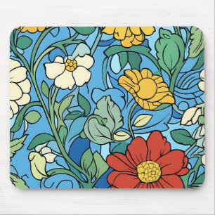 Kühne Blüten und blauer Himmel Mousepad