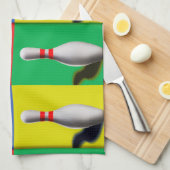 kühne Bowling-Buttone Geschirrtuch (Viertel Falte)