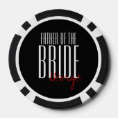 Kühne Briefe "Vater der Braut" Hochzeitsfeier Pokerchips (Rückseite)