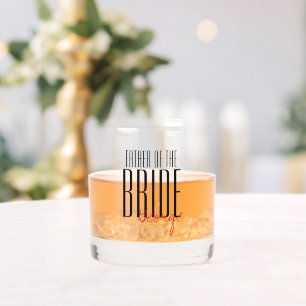 Kühne Briefe "Vater der Braut" Hochzeitsfeier Whiskyglas