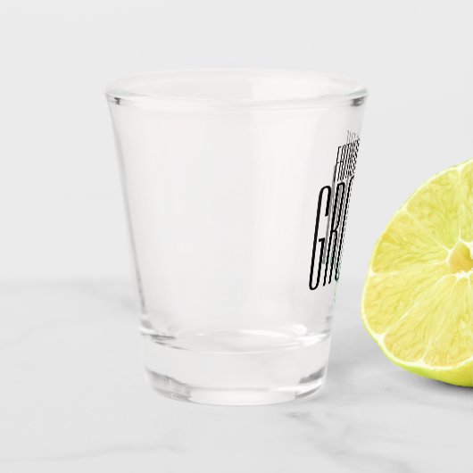 Kühne Briefe "Vater des Grooms" Hochzeitsfeier Schnapsglas (Links)