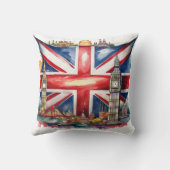 Kühne Britische Union Jack Design Cushion Kissen (Rückseite)