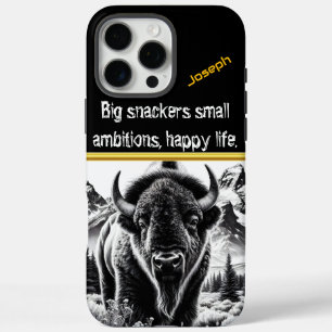 kühne Buffalo gegen Berge iPhone 16 Pro Max Hülle