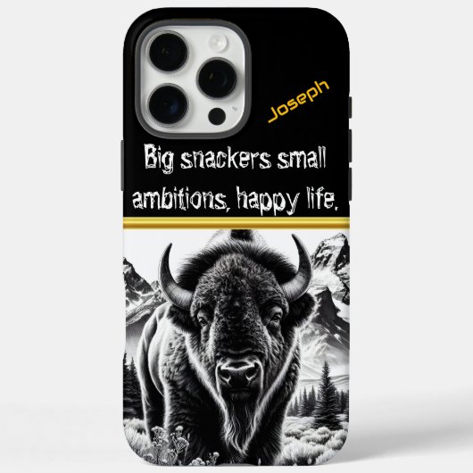 kühne Buffalo gegen Berge Case-Mate iPhone Hülle (Rückseite)