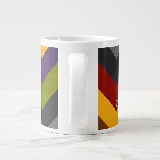 Kühne Chevrons Custom Jumbo Tasse (Rückseite)