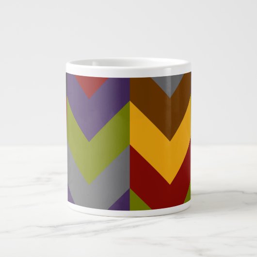 Kühne Chevrons Custom Jumbo Tasse (Vorderseite)