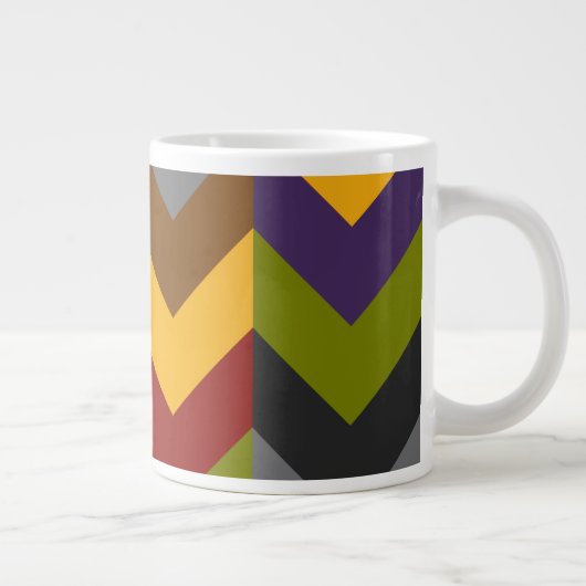 Kühne Chevrons Custom Jumbo Tasse (Rechts)