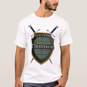 Kühne Clan Thomson Tartan Scott Shield T-Shirt