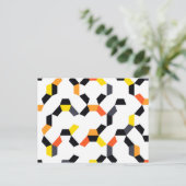 Kühne, coole, trendige, einzigartige, moderne geom postkarte (Stehend Vorderseite)
