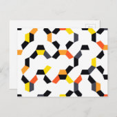 Kühne, coole, trendige, einzigartige, moderne geom postkarte (Vorne/Hinten)