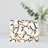 Kühne, coole, trendige, spielerische, urbane, mode postkarte (Stehend Vorderseite)