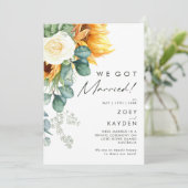 Kühne Country Sunflower | Bekanntgabe der Erweiter Einladung (Stehend Vorderseite)