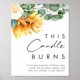 Kühne Country Sunflower   Diese Kerze bröckelt Zei Poster