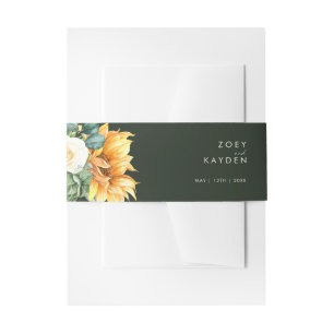 Kühne Country Sunflower   Dunkelgrün Einladungsbanderole