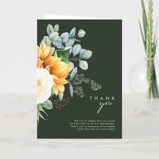 Kühne Country Sunflower | Dunkelgrüne geklappte Ho Programm (Rückseite)