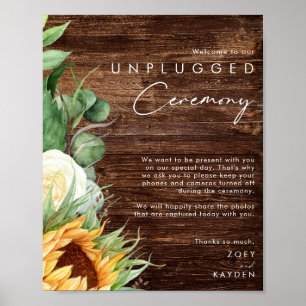 Kühne Country Sunflower Feierlichkeiten zum Holz Poster