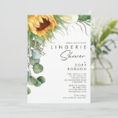 Kühne Country Sunflower | Fingerie Dusche Einladung (Stehend Vorderseite)