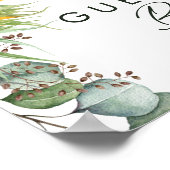 Kühne Country Sunflower | Gast Book Sign Poster (Ecke)