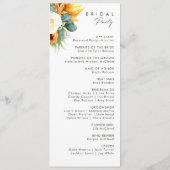 Kühne Country Sunflower | Hochzeitsprogramm Programm (Rückseite)