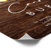 Kühne Country Sunflower | Holz Diese Kerze bröckel Poster (Ecke)