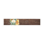 Kühne Country Sunflower | Holz Einladungsbanderole (Flach)