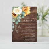 Kühne Country Sunflower | Holzdetails Begleitkarte (Stehend Vorderseite)
