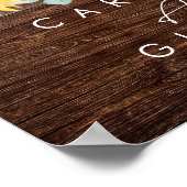 Kühne Country Sunflower | Holzkarten und -geschenk Poster (Ecke)