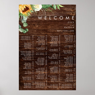 Kühne Country Sunflower Holzsitze Poster