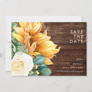 Kühne Country Sunflower Horizontal Save The Date
