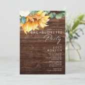 Kühne Country Sunflower | Junggeselinnen-Abschied Einladung (Stehend Vorderseite)