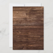 Kühne Country Sunflower | Lässige Holzhochzeit Einladung (Rückseite)