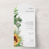 Kühne Country Sunflower | Siegel und Senden All In One Einladung (Innen Boden)