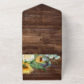 Kühne Country Sunflower | Siegel und Senden von Ho All In One Einladung (Außenbereich)