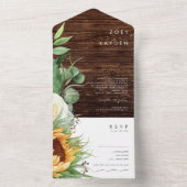 Kühne Country Sunflower | Siegel und Senden von Ho All In One Einladung (Innen Boden)