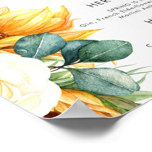 Kühne Country Sunflower | Signaturzeichen für Getr Poster (Ecke)