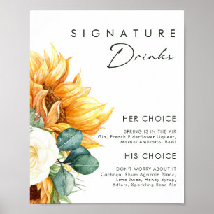 Kühne Country Sunflower Signaturzeichen für Getr Poster