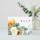 Kühne Country Sunflower | Song Request RSVP Card Postkarte (Stehend Vorderseite)