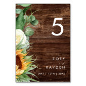 Kühne Country Sunflower | Tischnummer Holz (Vorderseite)