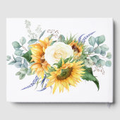 Kühne Country Sunflower | Wedding Guest Book Gästebuch (Rückseite)