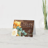 Kühne Country Sunflower | Wood danke You Card (Vorderseite)