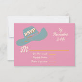 Kühne Cowboy-Western-Hat-uAwg-Antwortkarten Einladung (Vorderseite)