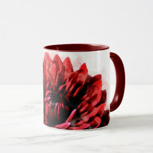 Kühne Dahlia Watercolor Crimson Tasse