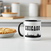 Kühne Design mit dem Iconic Chicago City Skyline Tasse
