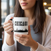 Kühne Design mit dem Iconic Chicago City Skyline Tasse
