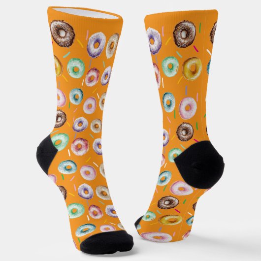 kühne Doughnut- und Sprinklerdesign Socken (Gewinkelt)