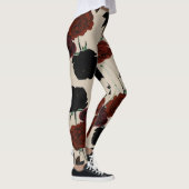 kühne dunkle florale rot und schwarz beige botanis leggings (Rechts)